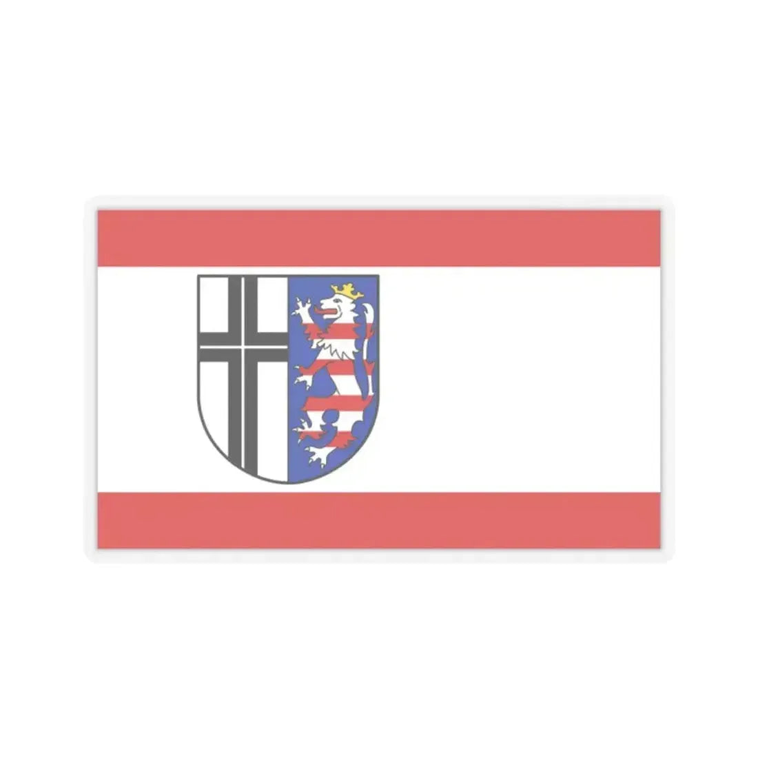 Flag of Fulda Germany - STICKER Vinyl Kiss-Cut Decal 2 Inch Transparent - The Sticker Space