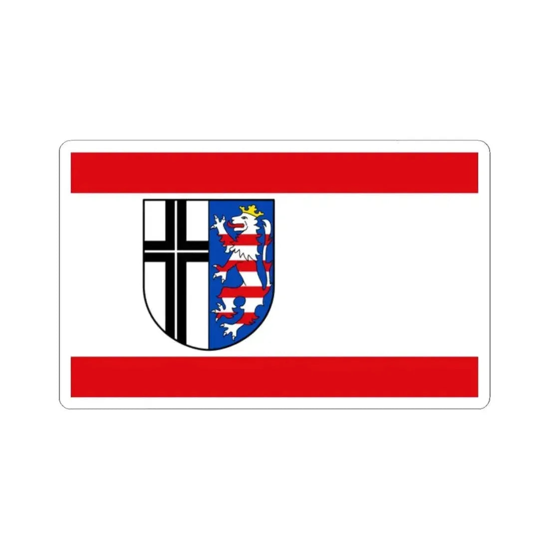 Flag of Fulda Germany - STICKER Vinyl Kiss-Cut Decal 2 Inch White - The Sticker Space