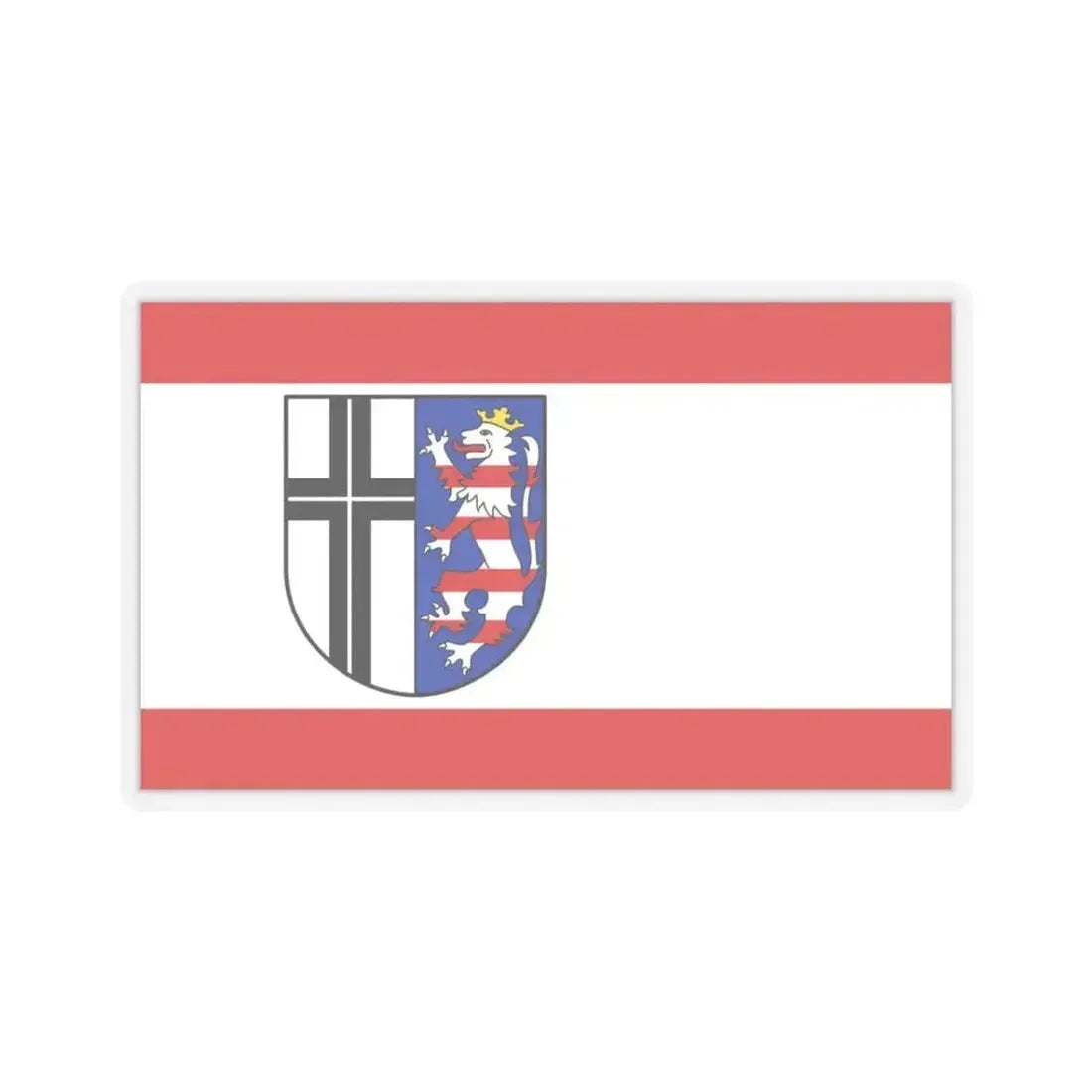 Flag of Fulda Germany - STICKER Vinyl Kiss-Cut Decal 3 Inch Transparent - The Sticker Space