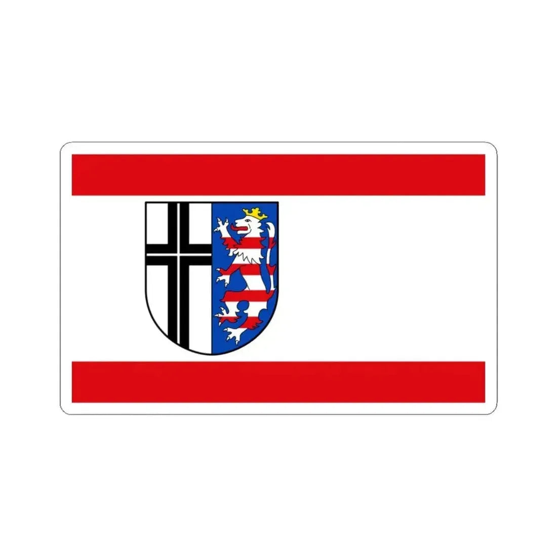 Flag of Fulda Germany - STICKER Vinyl Kiss-Cut Decal 3 Inch White - The Sticker Space