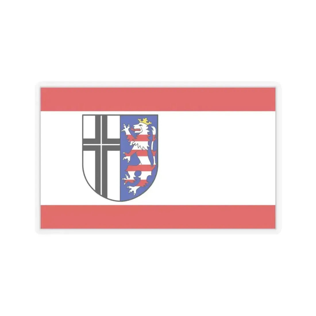 Flag of Fulda Germany - STICKER Vinyl Kiss-Cut Decal 4 Inch Transparent - The Sticker Space