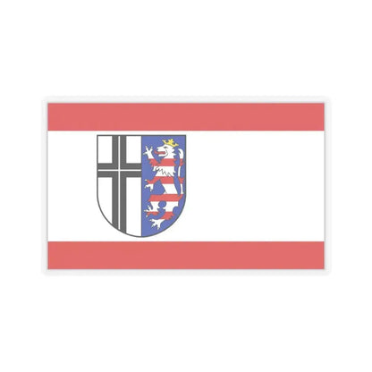 Flag of Fulda Germany - STICKER Vinyl Kiss-Cut Decal 4 Inch Transparent - The Sticker Space