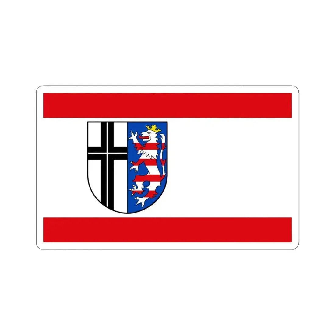 Flag of Fulda Germany - STICKER Vinyl Kiss-Cut Decal 4 Inch White - The Sticker Space