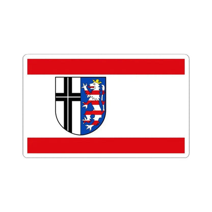 Flag of Fulda Germany - STICKER Vinyl Kiss-Cut Decal 4 Inch White - The Sticker Space