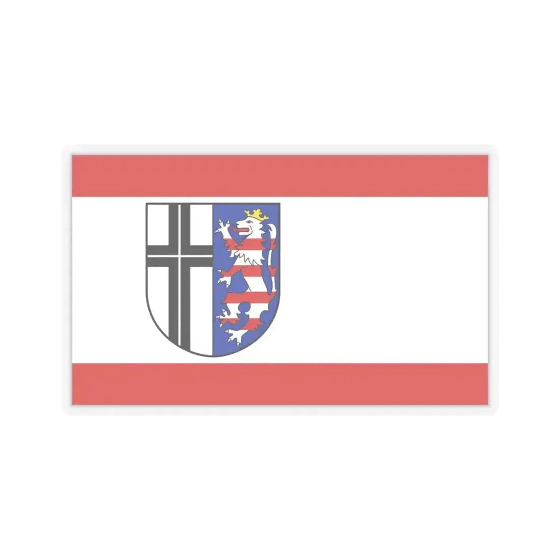 Flag of Fulda Germany - STICKER Vinyl Kiss-Cut Decal 6 Inch Transparent - The Sticker Space