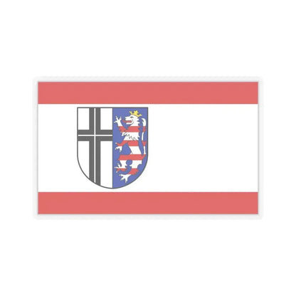 Flag of Fulda Germany - STICKER Vinyl Kiss-Cut Decal 6 Inch Transparent - The Sticker Space
