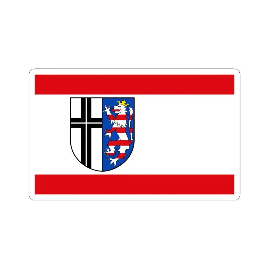 Flag of Fulda Germany - STICKER Vinyl Kiss-Cut Decal 6 Inch White - The Sticker Space