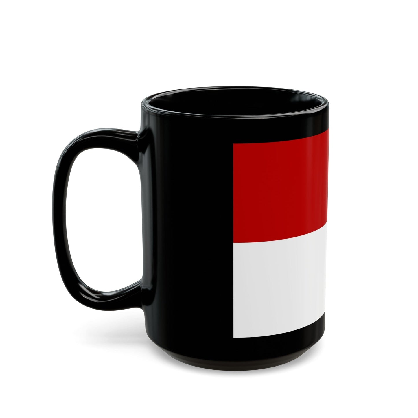 Flag of Gaeta Italy - Black Coffee Mug-The Sticker Space