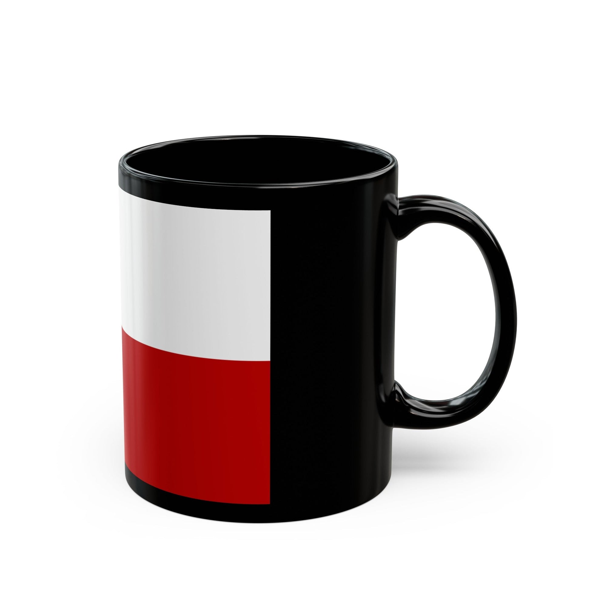 Flag of Gaeta Italy - Black Coffee Mug-The Sticker Space