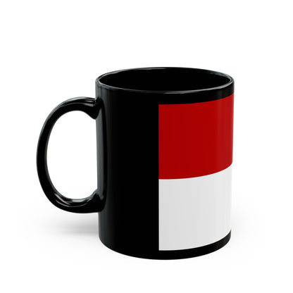 Flag of Gaeta Italy - Black Coffee Mug-The Sticker Space