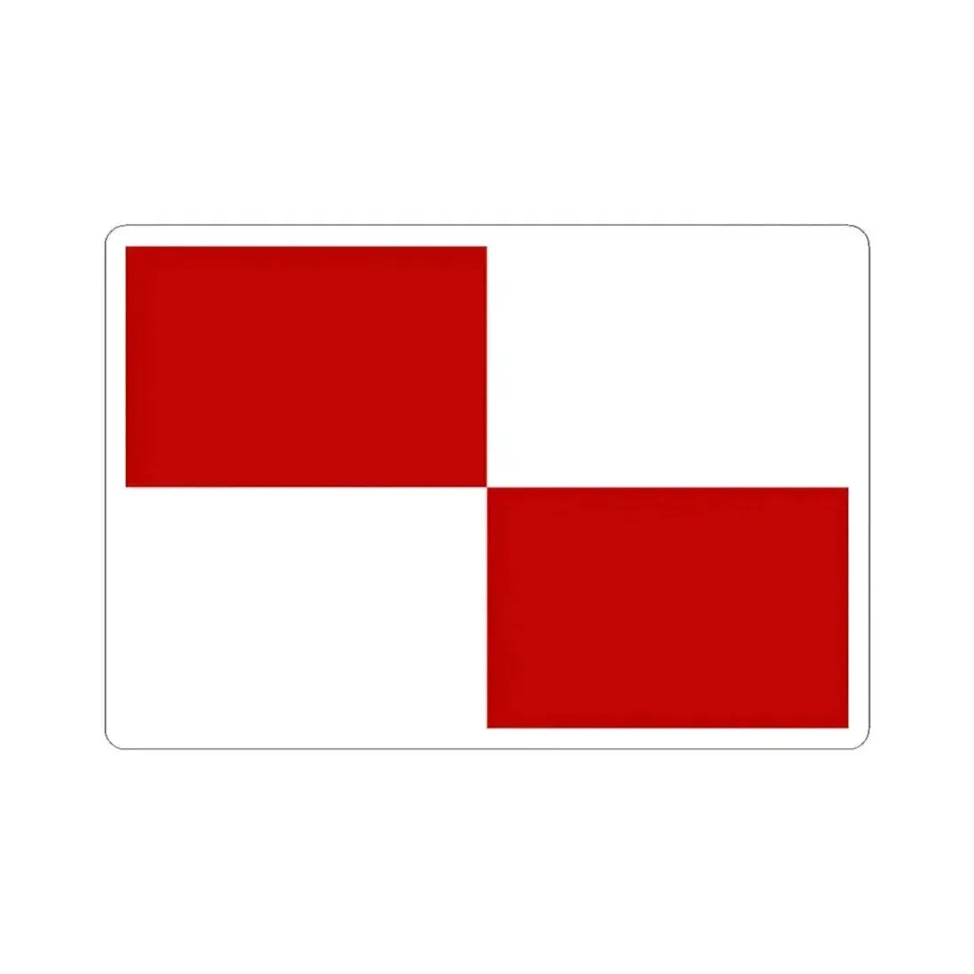 Flag of Gaeta Italy - STICKER Vinyl Kiss-Cut Decal 4 Inch White - The Sticker Space