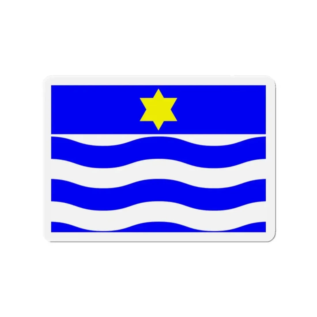 Flag of Għajnsielem Malta - Refrigerator Magnet 2 Inch - The Sticker Space