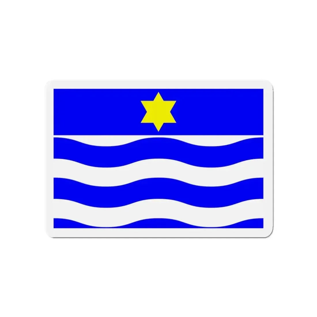 Flag of Għajnsielem Malta - Refrigerator Magnet 3 Inch - The Sticker Space