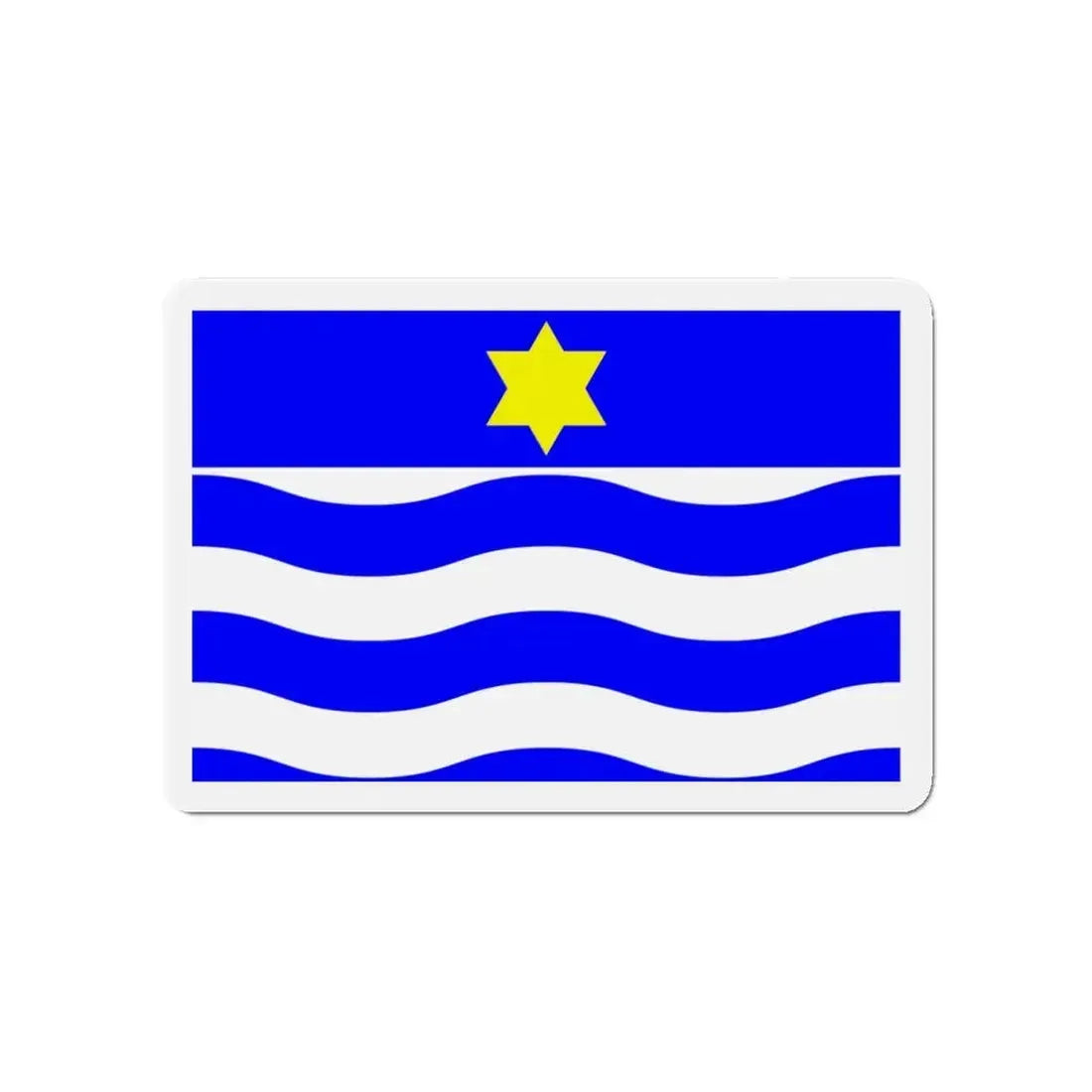 Flag of Għajnsielem Malta - Refrigerator Magnet 4 Inch - The Sticker Space
