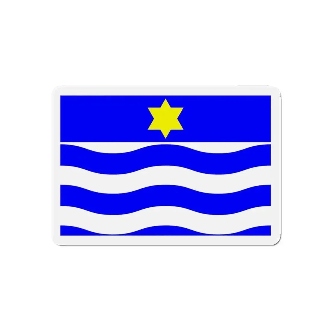 Flag of Għajnsielem Malta - Refrigerator Magnet 5 Inch - The Sticker Space
