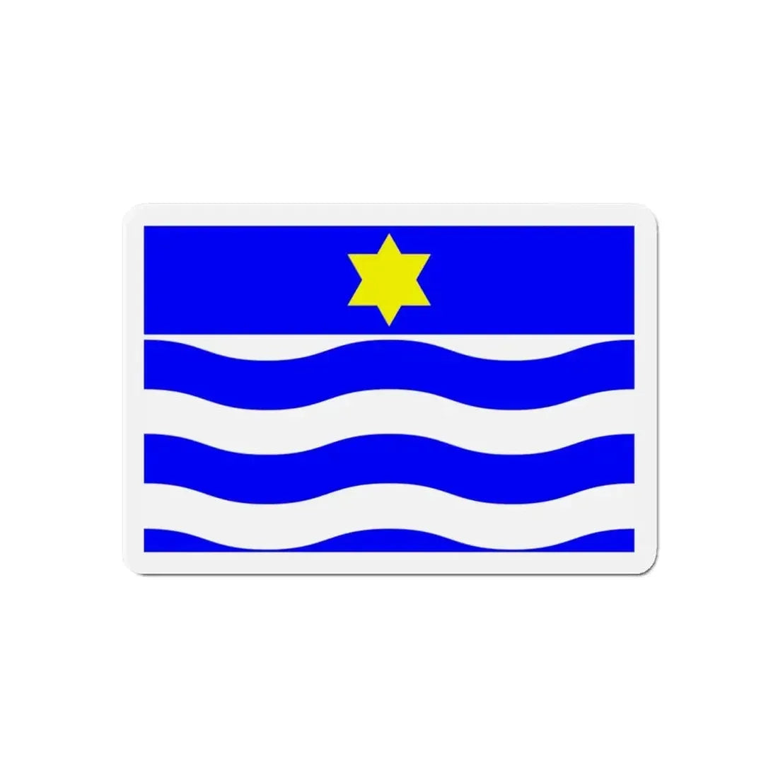 Flag of Għajnsielem Malta - Refrigerator Magnet 6 Inch - The Sticker Space