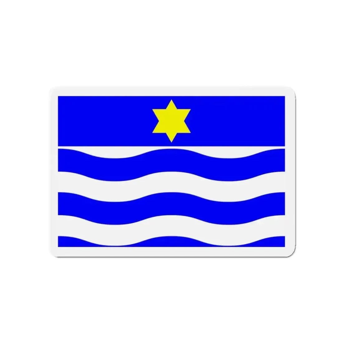 Flag of Għajnsielem Malta - Refrigerator Magnet - The Sticker Space