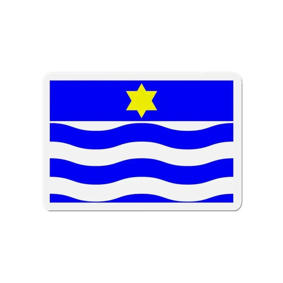 Flag of Għajnsielem Malta - Refrigerator Magnet - The Sticker Space