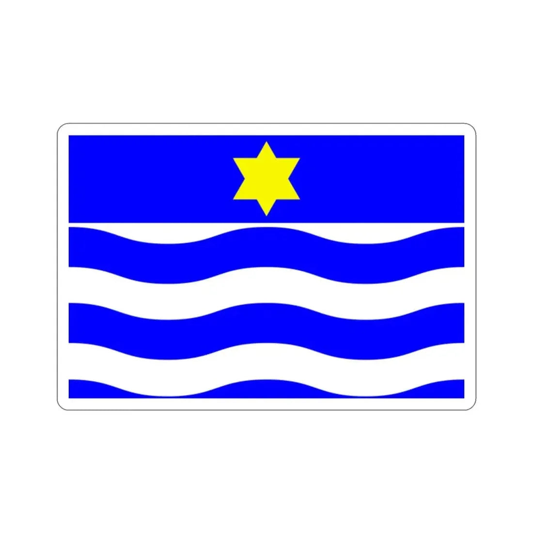 Flag of Għajnsielem Malta STICKER Vinyl Die-Cut Decal 2 Inch - The Sticker Space