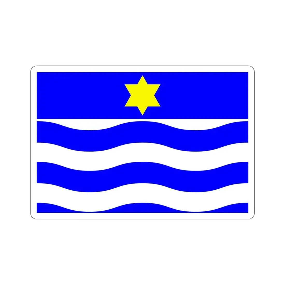 Flag of Għajnsielem Malta STICKER Vinyl Die-Cut Decal - The Sticker Space