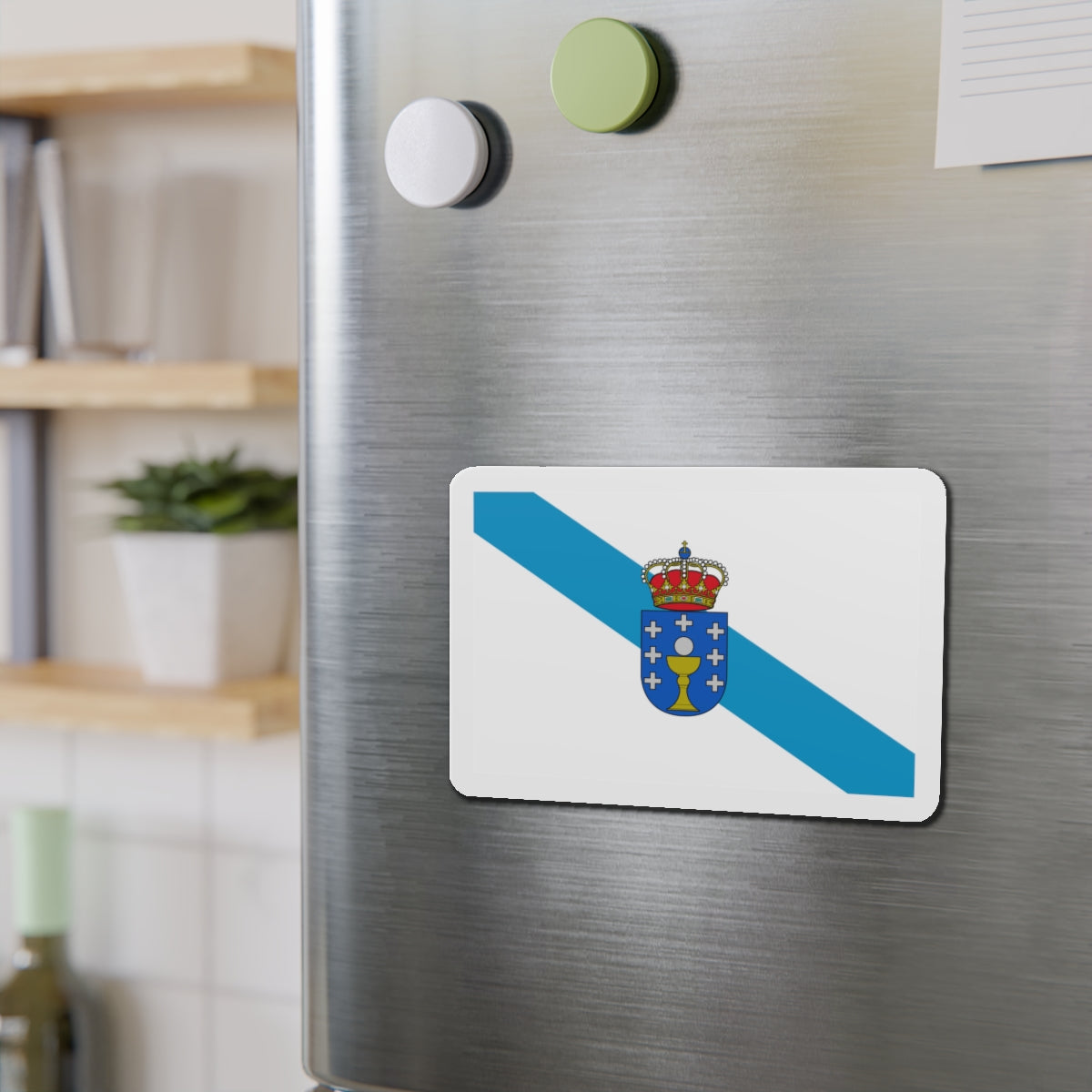 Flag of Galicia Spain - Die-Cut Magnet-The Sticker Space