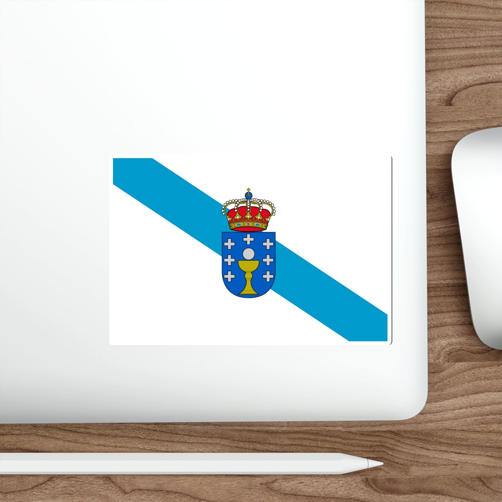 Flag of Galicia Spain STICKER Vinyl Die-Cut Decal-The Sticker Space