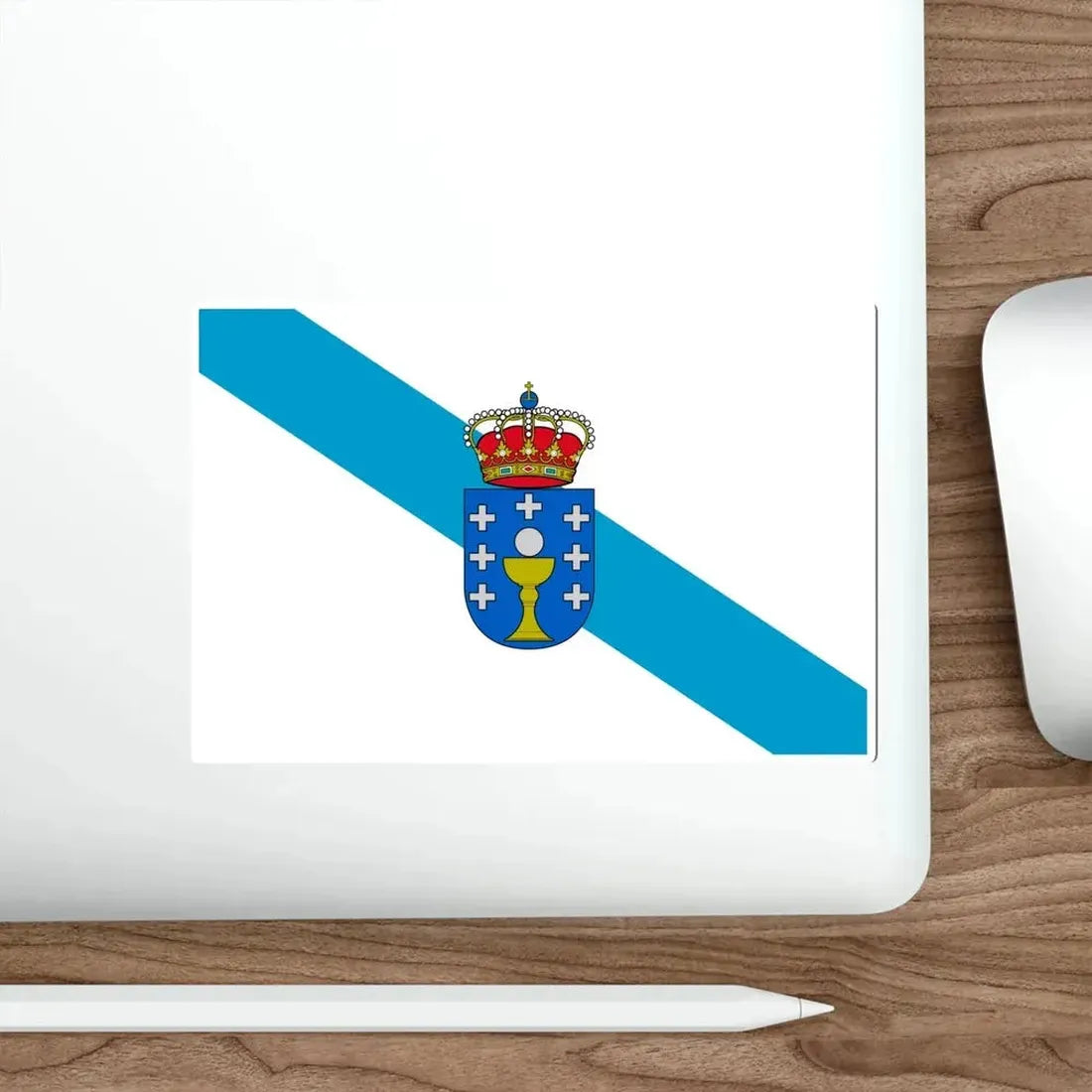 Flag of Galicia Spain STICKER Vinyl Die-Cut Decal - The Sticker Space