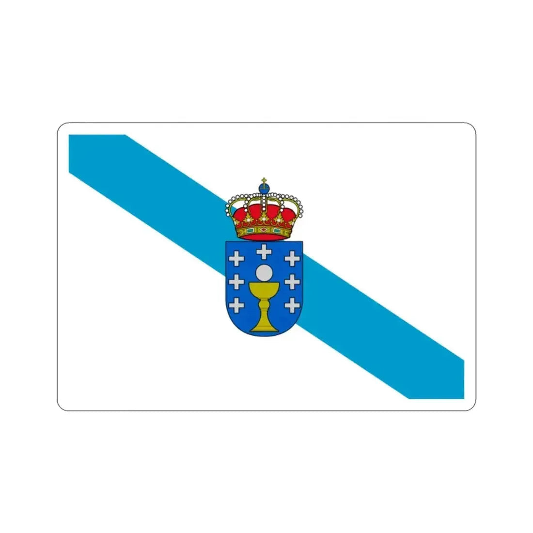 Flag of Galicia Spain STICKER Vinyl Die-Cut Decal - The Sticker Space