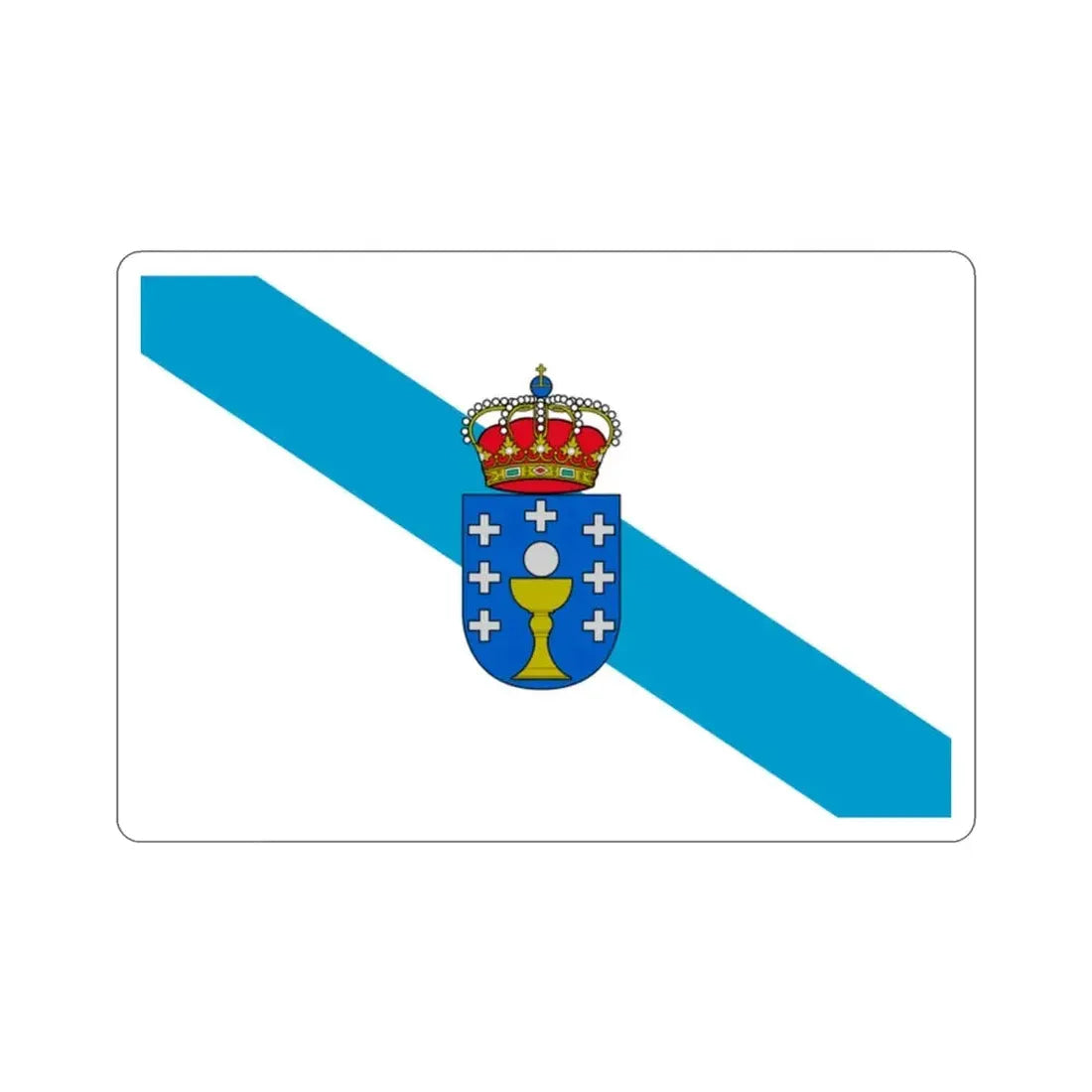 Flag of Galicia Spain STICKER Vinyl Die-Cut Decal - The Sticker Space