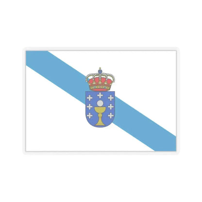 Flag of Galicia Spain - STICKER Vinyl Kiss-Cut Decal 2 Inch Transparent - The Sticker Space