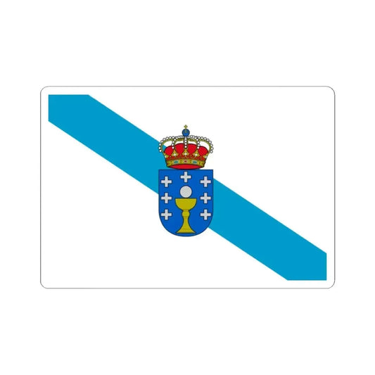 Flag of Galicia Spain - STICKER Vinyl Kiss-Cut Decal 2 Inch White - The Sticker Space