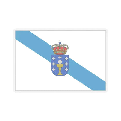 Flag of Galicia Spain - STICKER Vinyl Kiss-Cut Decal 3 Inch Transparent - The Sticker Space