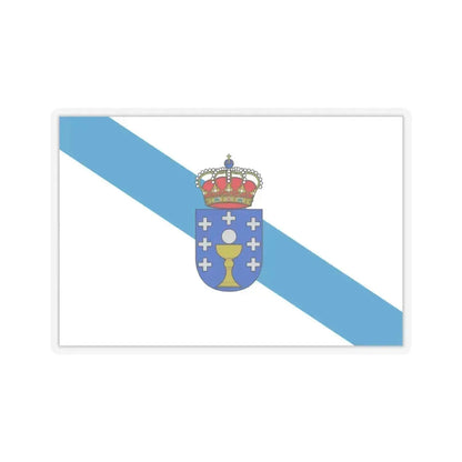 Flag of Galicia Spain - STICKER Vinyl Kiss-Cut Decal 4 Inch Transparent - The Sticker Space