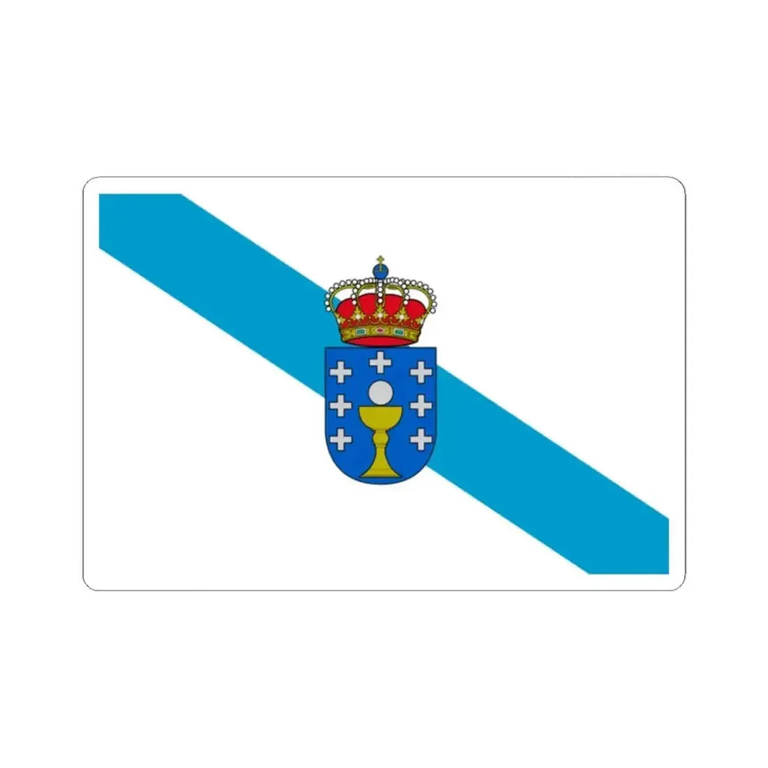 Flag of Galicia Spain - STICKER Vinyl Kiss-Cut Decal - The Sticker Space