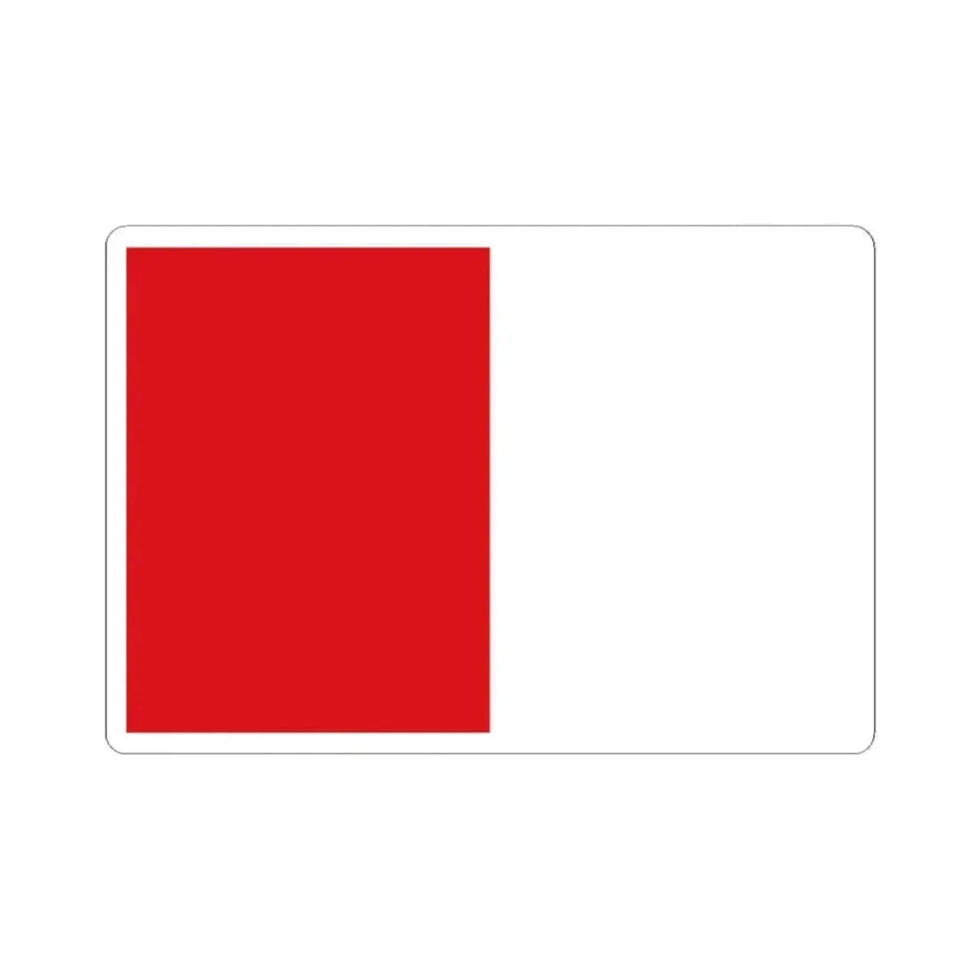 Flag of Ganshoren (Belgium) STICKER Vinyl Kiss-Cut Decal 2 Inch White - The Sticker Space