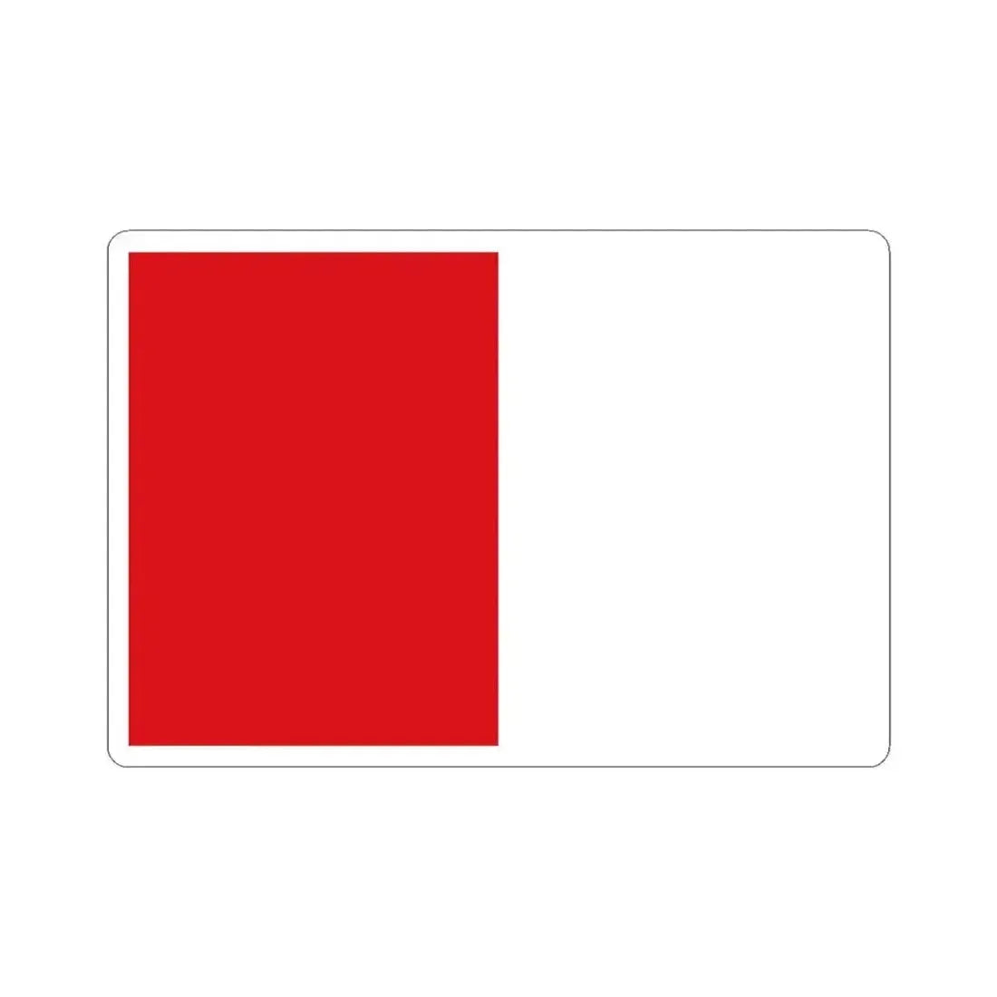 Flag of Ganshoren (Belgium) STICKER Vinyl Kiss-Cut Decal 3 Inch White - The Sticker Space