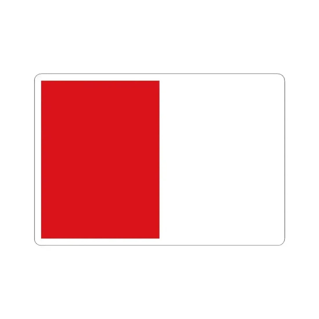 Flag of Ganshoren (Belgium) STICKER Vinyl Kiss-Cut Decal 4 Inch White - The Sticker Space