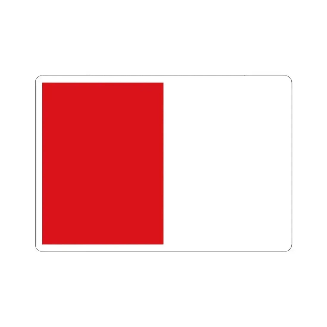 Flag of Ganshoren (Belgium) STICKER Vinyl Kiss-Cut Decal 6 Inch White - The Sticker Space