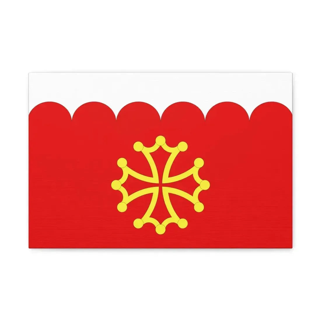 Flag of Gard France 2 - Canvas Wall Art 18″ x 12″ 1.25" - The Sticker Space