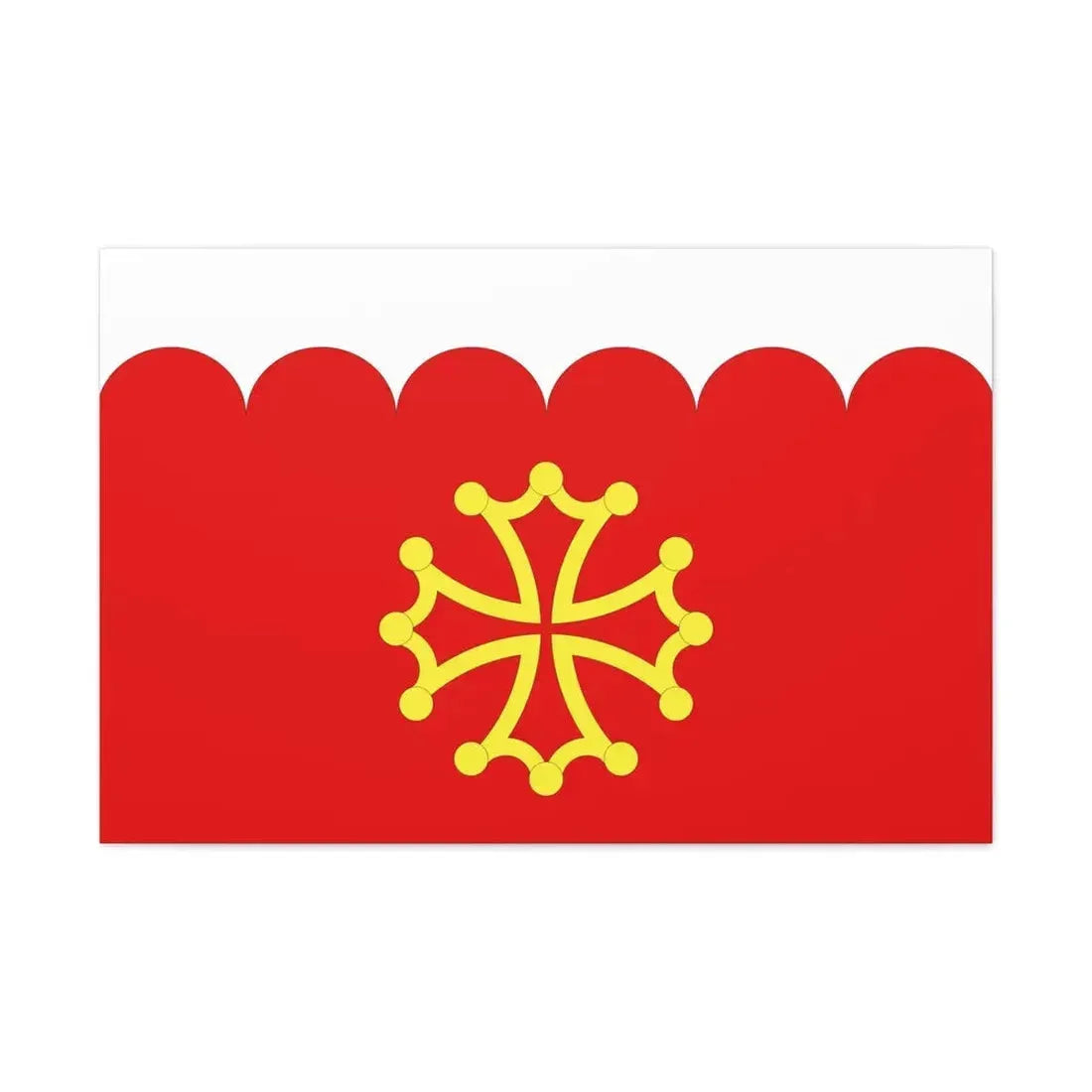 Flag of Gard France 2 - Canvas Wall Art 36" x 24" 1.25" - The Sticker Space