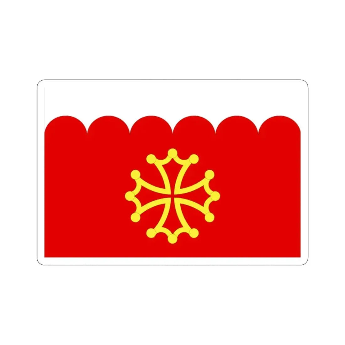 Flag of Gard France 2 STICKER Vinyl Die-Cut Decal 2 Inch - The Sticker Space