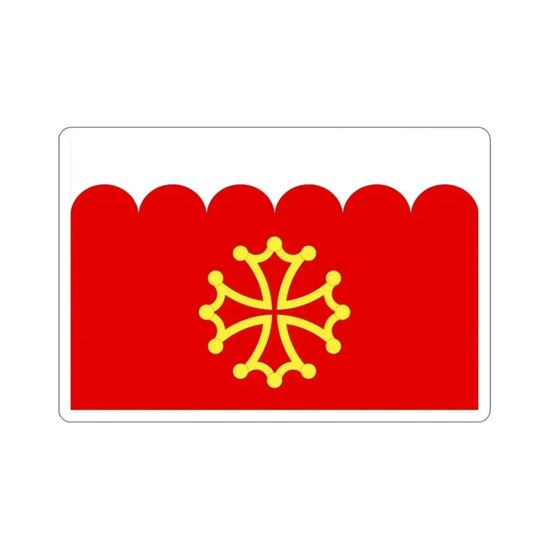 Flag of Gard France 2 STICKER Vinyl Die-Cut Decal 3 Inch - The Sticker Space