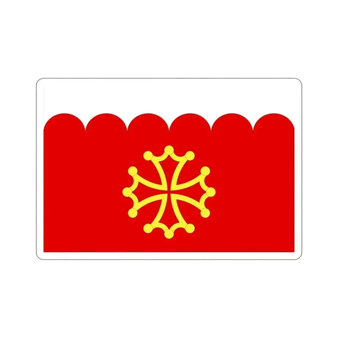 Flag of Gard France 2 STICKER Vinyl Die-Cut Decal 4 Inch - The Sticker Space