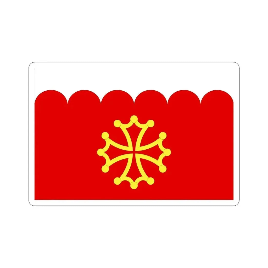 Flag of Gard France 2 STICKER Vinyl Die-Cut Decal 5 Inch - The Sticker Space