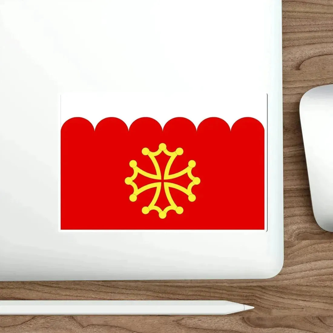 Flag of Gard France 2 STICKER Vinyl Die-Cut Decal - The Sticker Space