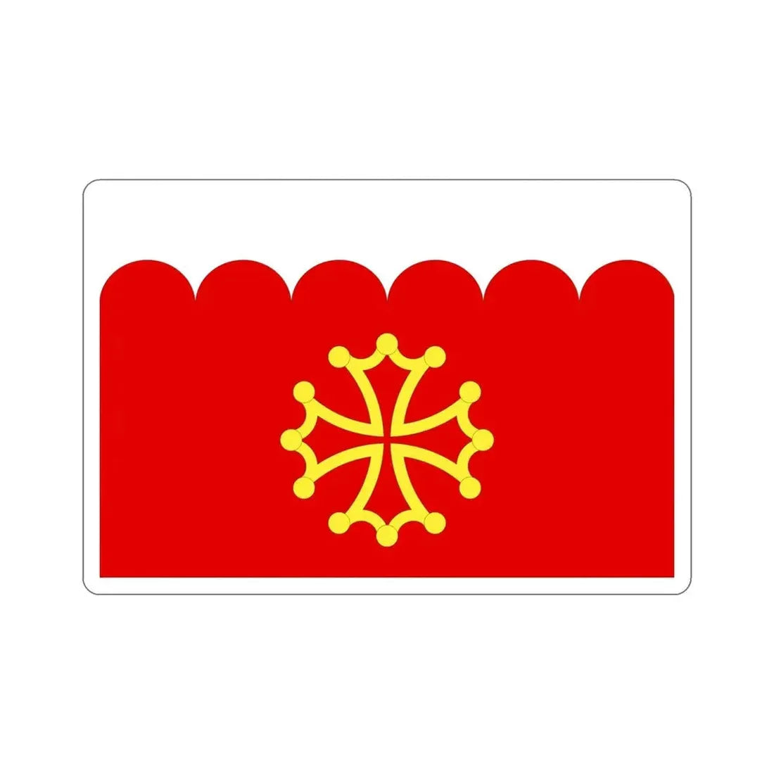 Flag of Gard France 2 STICKER Vinyl Die-Cut Decal - The Sticker Space