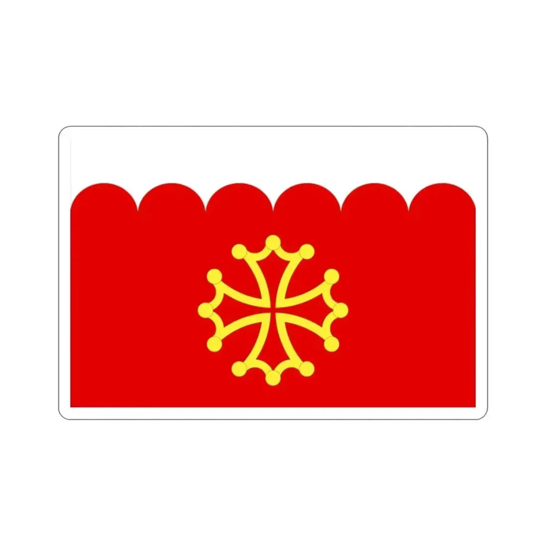 Flag of Gard France 2 STICKER Vinyl Die-Cut Decal - The Sticker Space