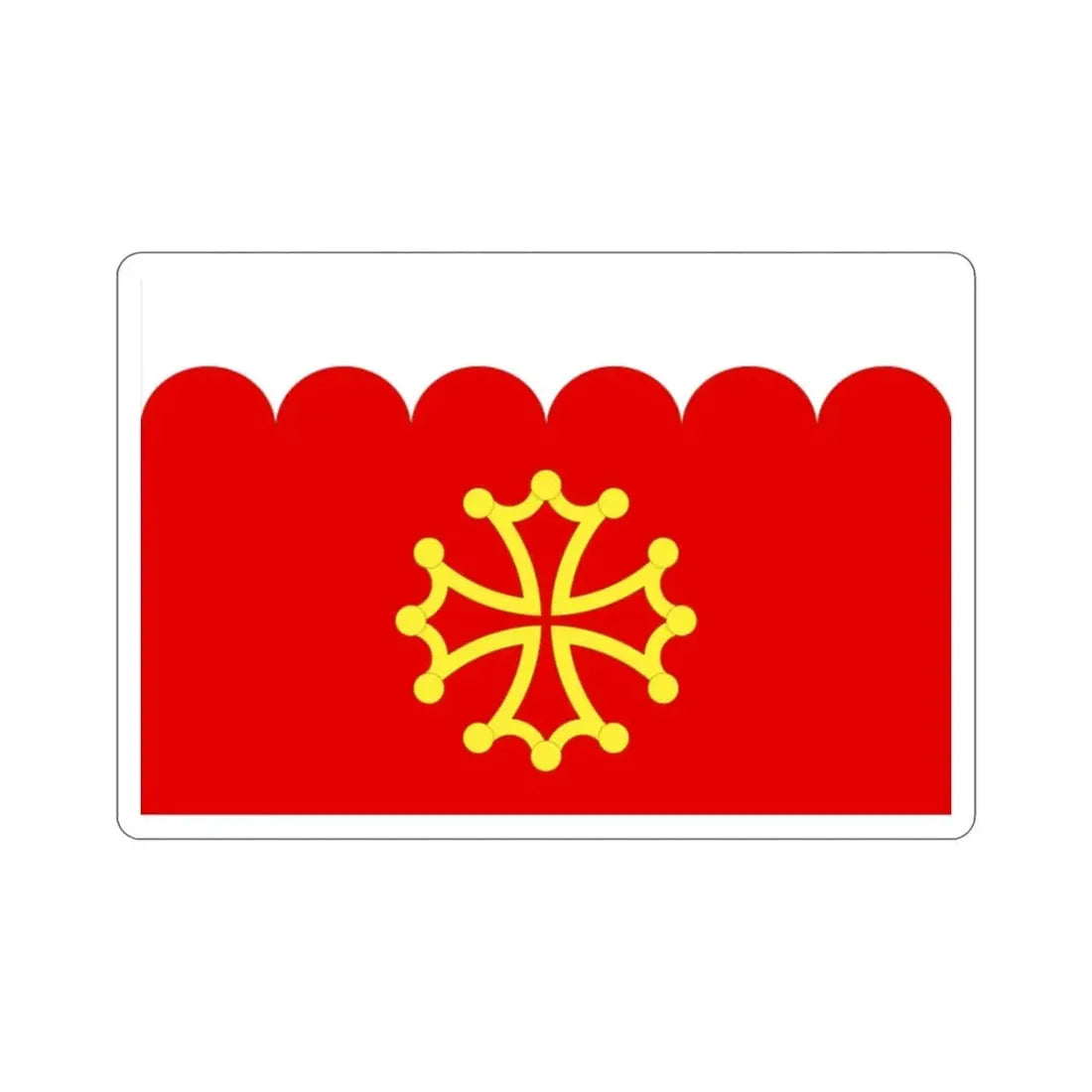 Flag of Gard France 2 STICKER Vinyl Die-Cut Decal - The Sticker Space