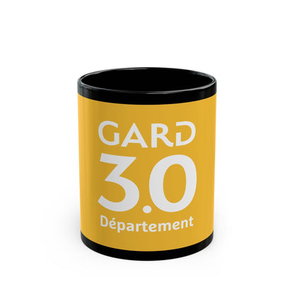 Flag of Gard France - Black Coffee Mug-11oz-The Sticker Space