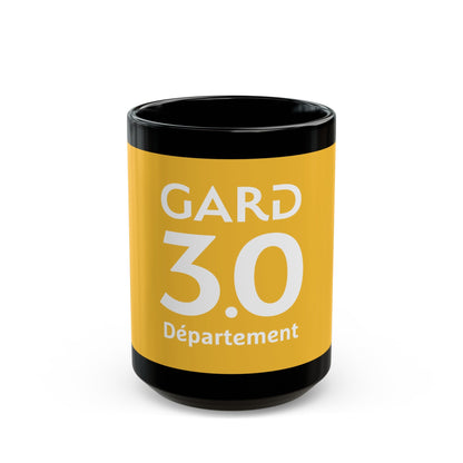 Flag of Gard France - Black Coffee Mug-15oz-The Sticker Space